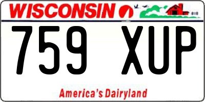 WI license plate 759XUP