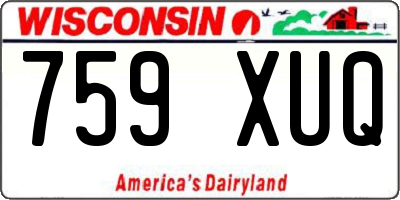 WI license plate 759XUQ