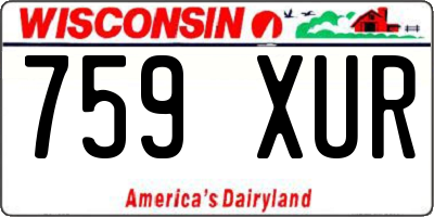 WI license plate 759XUR