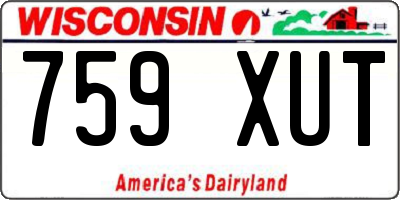 WI license plate 759XUT