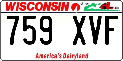 WI license plate 759XVF