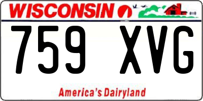 WI license plate 759XVG