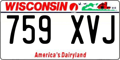 WI license plate 759XVJ
