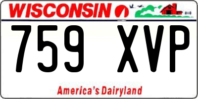 WI license plate 759XVP