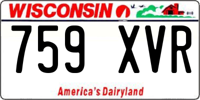 WI license plate 759XVR