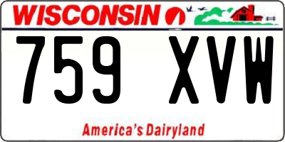WI license plate 759XVW
