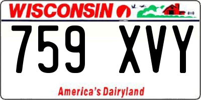 WI license plate 759XVY