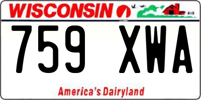 WI license plate 759XWA