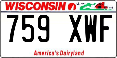 WI license plate 759XWF