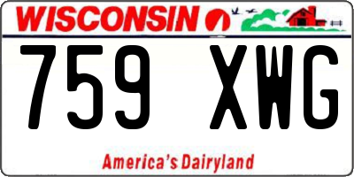 WI license plate 759XWG