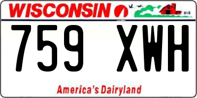 WI license plate 759XWH