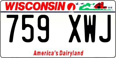WI license plate 759XWJ