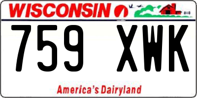 WI license plate 759XWK