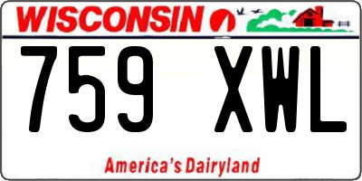 WI license plate 759XWL
