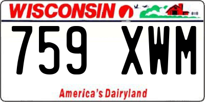 WI license plate 759XWM