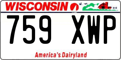WI license plate 759XWP