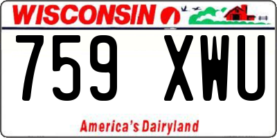 WI license plate 759XWU