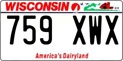 WI license plate 759XWX