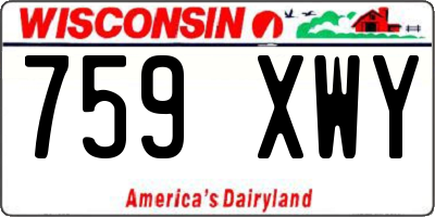 WI license plate 759XWY