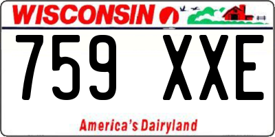 WI license plate 759XXE