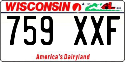 WI license plate 759XXF