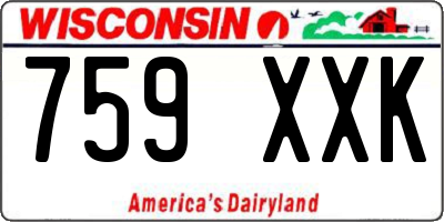 WI license plate 759XXK