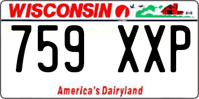 WI license plate 759XXP
