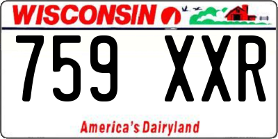 WI license plate 759XXR