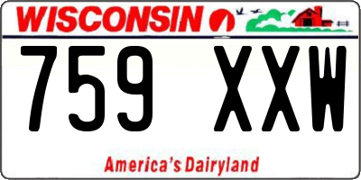 WI license plate 759XXW