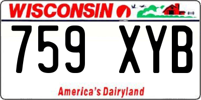 WI license plate 759XYB