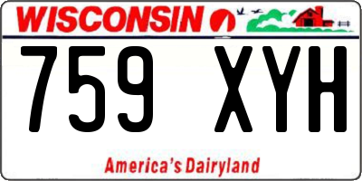 WI license plate 759XYH
