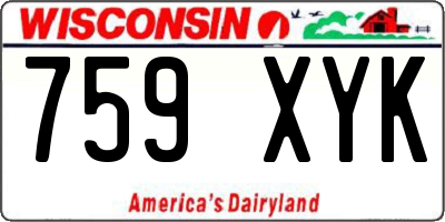WI license plate 759XYK