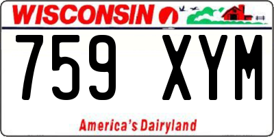 WI license plate 759XYM