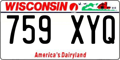 WI license plate 759XYQ