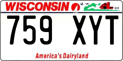 WI license plate 759XYT