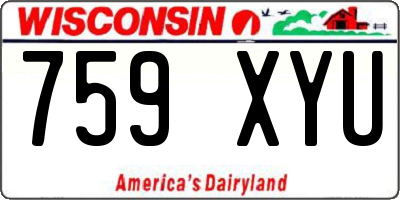WI license plate 759XYU