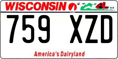 WI license plate 759XZD