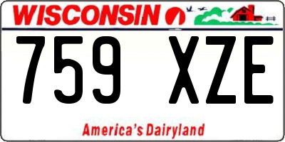 WI license plate 759XZE