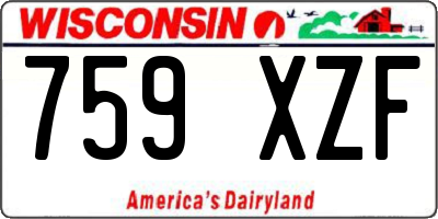 WI license plate 759XZF