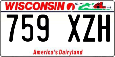 WI license plate 759XZH