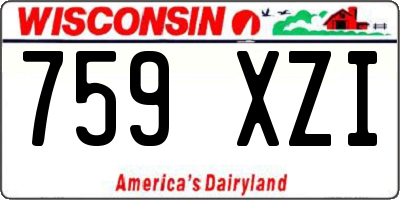 WI license plate 759XZI