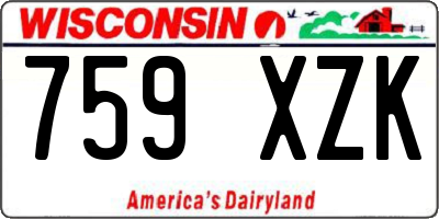 WI license plate 759XZK