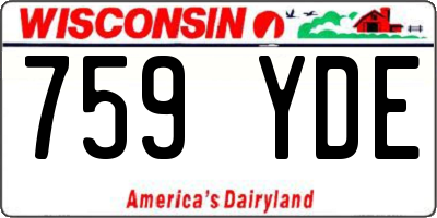 WI license plate 759YDE