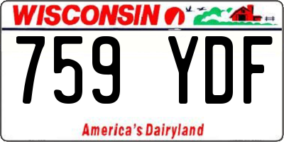 WI license plate 759YDF