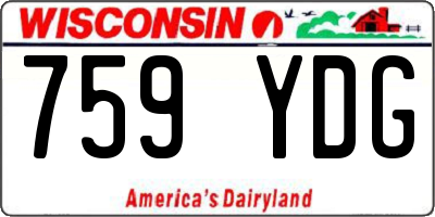 WI license plate 759YDG