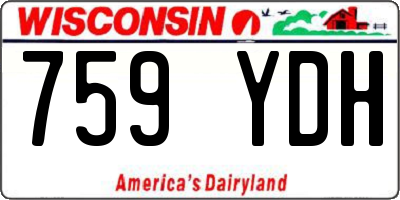 WI license plate 759YDH