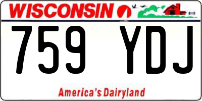 WI license plate 759YDJ