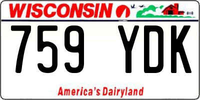WI license plate 759YDK