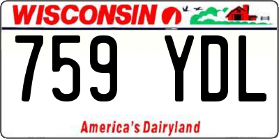WI license plate 759YDL