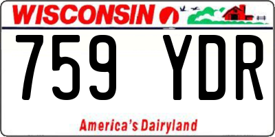 WI license plate 759YDR